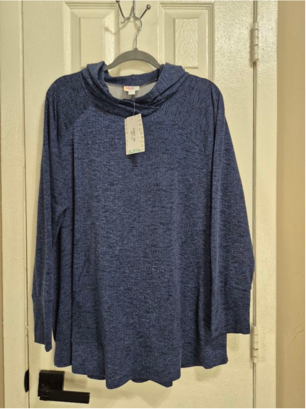 Women's LuLaRoe Blue Cowl Neck Hoodie 2XL